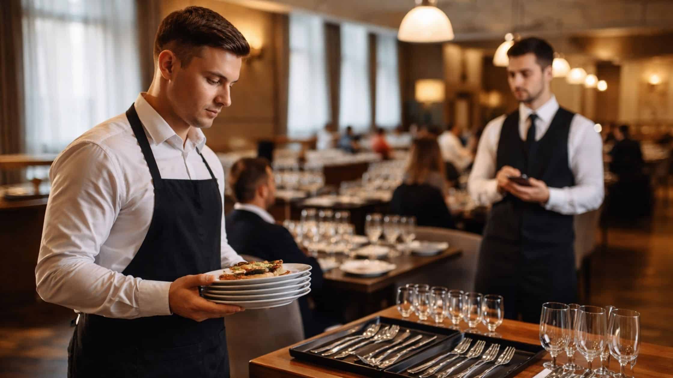 dummy waiter εστιατόριο service προσωπικό